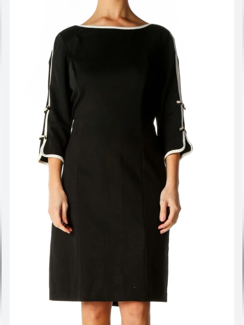 Talbots Bow-Sleeve Refined Ponte Sheath Dress 14w